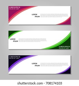 Vector abstract design banner template.