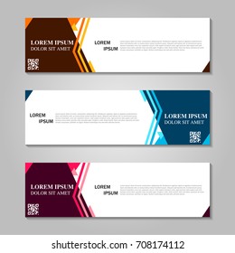 Vector abstract design banner template.