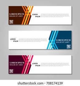Vector abstract design banner template.