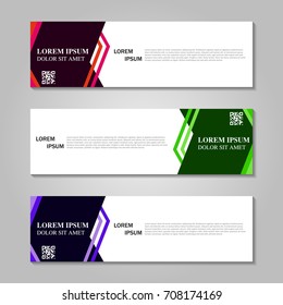 Vector abstract design banner template.