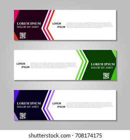 Vector abstract design banner template.