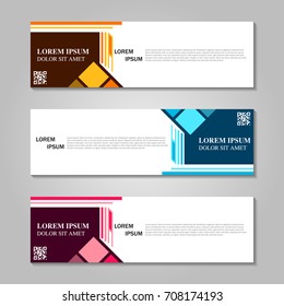 Vector abstract design banner template.