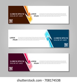 Vector abstract design banner template.