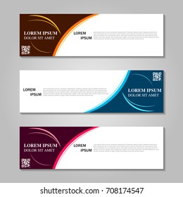 Vector abstract design banner template.