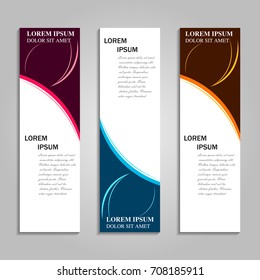 Vector abstract design banner template.