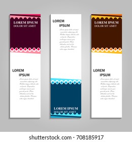 Vector abstract design banner template.