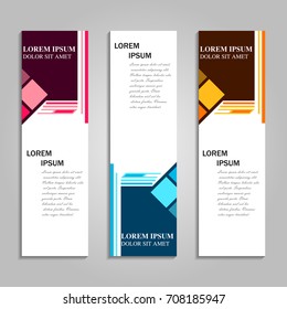 Vector abstract design banner template.