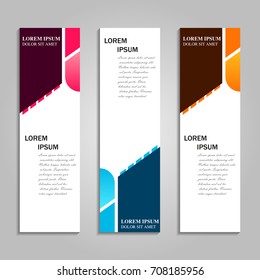 Vector abstract design banner template.