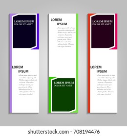 Vector abstract design banner template.
