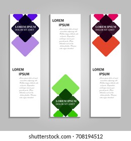 Vector abstract design banner template.