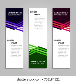 Vector abstract design banner template.