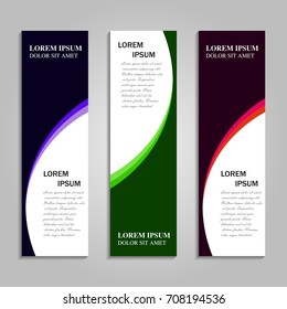 Vector abstract design banner template.