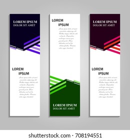 Vector abstract design banner template.