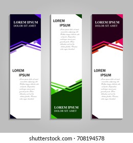 Vector abstract design banner template.