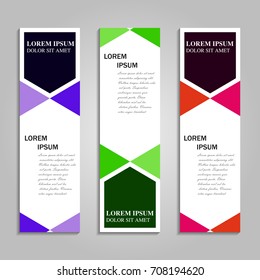 Vector abstract design banner template.