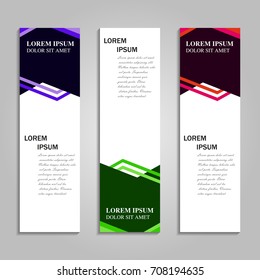 Vector abstract design banner template.