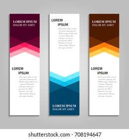 Vector abstract design banner template.