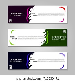 Vector abstract design banner template.