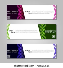Vector abstract design banner template.