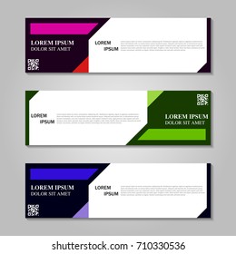Vector abstract design banner template.