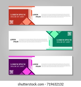 Vector abstract design banner template.