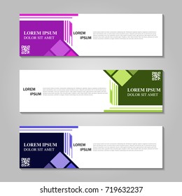 Vector abstract design banner template.