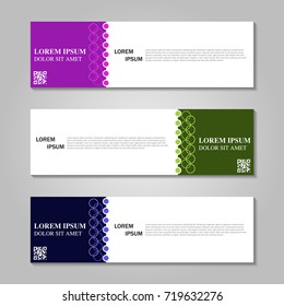 Vector abstract design banner template.