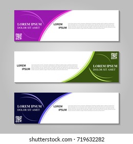 Vector abstract design banner template.