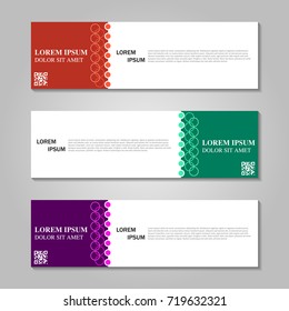 Vector abstract design banner template.
