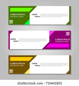 Vector abstract design banner template