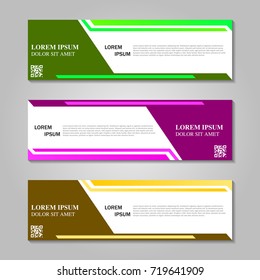 Vector abstract design banner template
