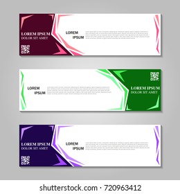 Vector abstract design banner template.
