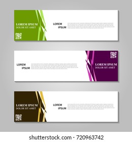 Vector abstract design banner template.