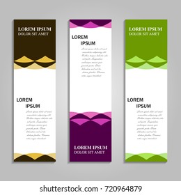 Vector abstract design banner template.