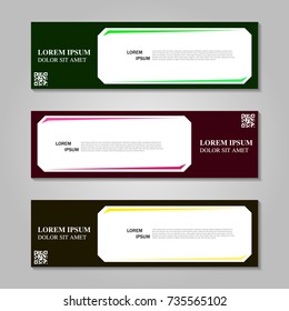 Vector abstract design banner template.