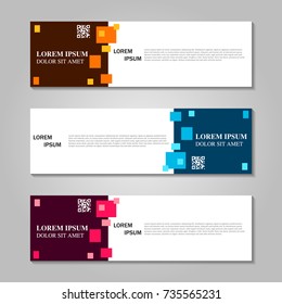 Vector abstract design banner template.