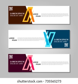 Vector abstract design banner template.