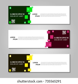 Vector abstract design banner template.