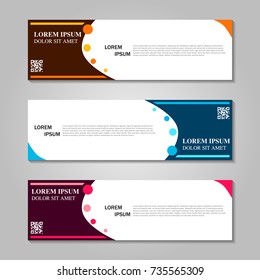 Vector abstract design banner template.