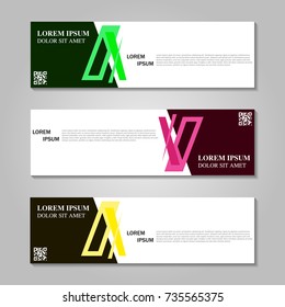 Vector abstract design banner template.