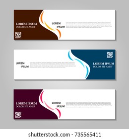 Vector abstract design banner template.
