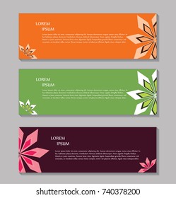 Vector abstract design banner template.