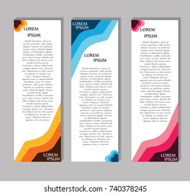 Vector abstract design banner template.
