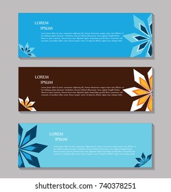 Vector abstract design banner template.