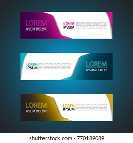 Vector Abstract Design Banner Template Illustration