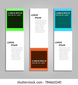 Vector abstract design banner template. Vector