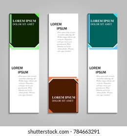 Vector abstract design banner template. Vector