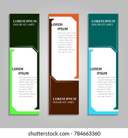 Vector abstract design banner template. Vector