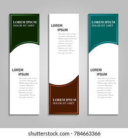 Vector abstract design banner template. Vector