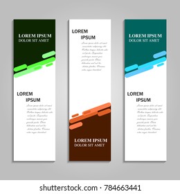 Vector abstract design banner template. Vector